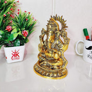 KridayKraft Ganesha Metal Statue,for Temple Pooja,Ganesha Idol Murti Decorative Your Home,Office & Religious Gift Article,Ganpati ji Sculpture Sowpiece Figurine...
