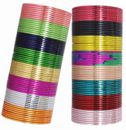 NMII Non-Precious Metal Base Metal with Simple and Smooth Edges Glossy Finished Bangle Set For Women and Girls