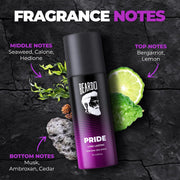 BEARDO PERFUME DEO SPRAY - Pride, 150ml | Get compliments with Long lasting Marine, Aromatic Deodorant Brand | Ideal gift for Men | Christmas gift for men | Gift For Friends | Gift for men