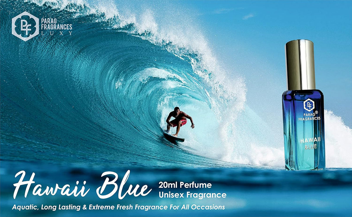 Parag fragrances Unisex Magnifique Liquid Perfume Gift Set/Long Lasting Perfumes For Men & Women/Set Of 4 Pc Of 20Ml Each/Total 80Ml (Musk White, Maldives Blue, Hawai Blue, Black Royal)