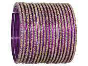 NMII Glass with Polka Dots & Glitter Stylish Fancy Bangles Set For Women & Girls | Glass Bangles | Traditional Women Bangles - Pack of 36 Bangle