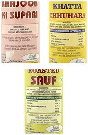 Dilkhush Khajoor Ki Supari and Khatta Chhuhara and Roasted Sauf, 400 g (Combo of 3)