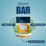Brijbooti Alum Bar 100 g | Alum Stone Bar | fitkari stone for skin | for shaving & underarms | alum bar for face