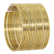 NMII Non-Precious Metal Base Metal with Cutting Pattern worked Glossy Finished Plain Bangle Set For Women and Girls