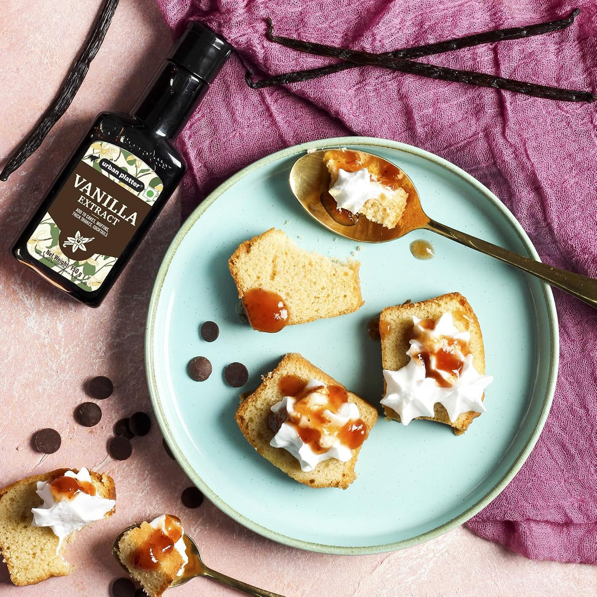 Urban Platter Pure Madagascar Bourbon Vanilla Extract, 150g (Alcohol-Free Natural Vanilla for Baking, Desserts, Milkshakes & Ice Cream)