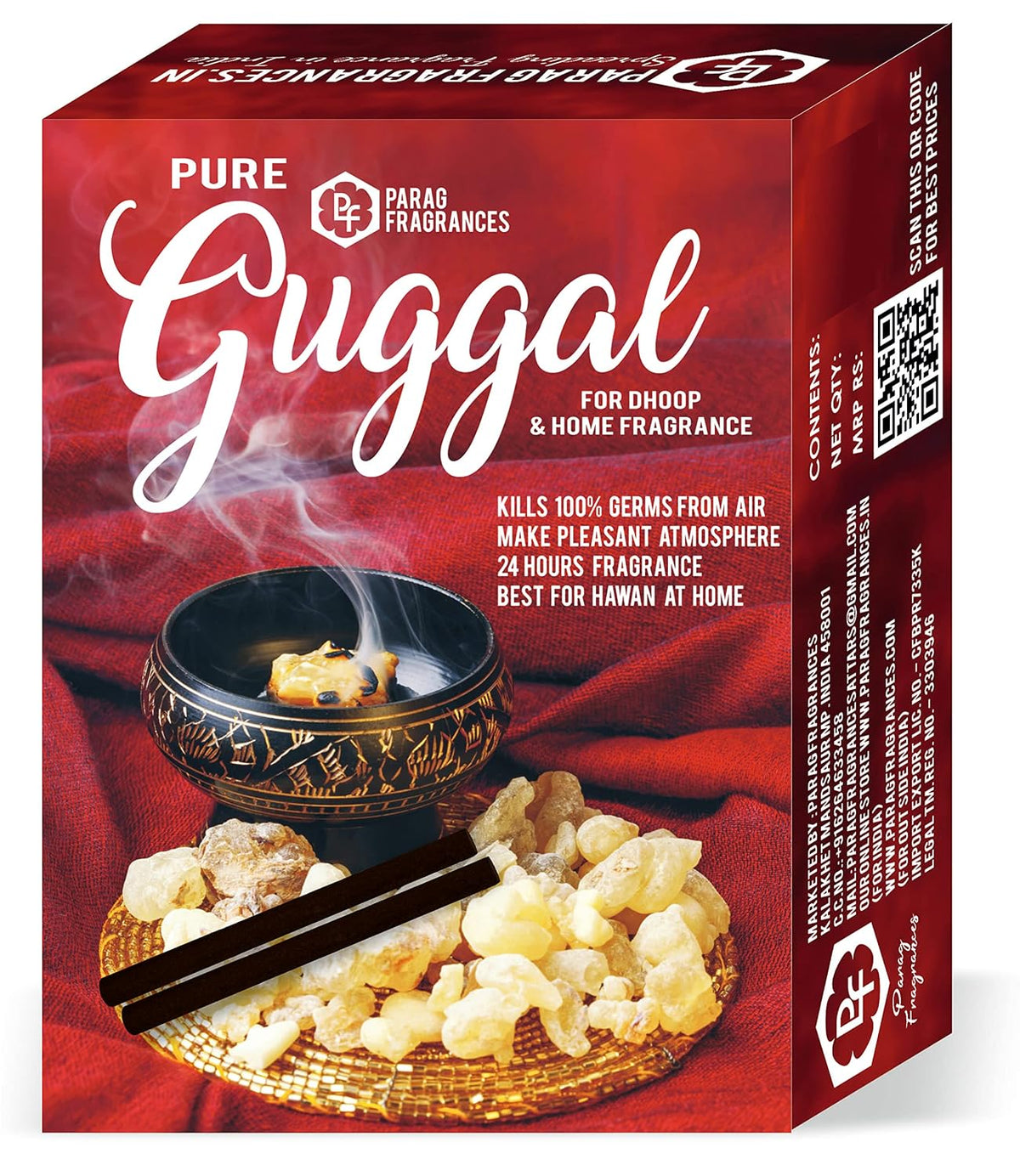 Parag Fragrances 100% Natural Resin Dhoop Sticks for Pooja, Home Fragrance, Hawan, Air Purification and Meditation (Combo - Real Loban & Pure Guggal)