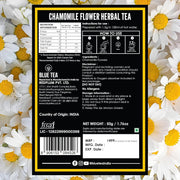 BLUE TEA - Chamomile Tea For Sleep - 50 gm (80+ Cups) | SLEEP & RELAXATION | Herbal Tea - Caffeine Free - Flower Based - Non-Bitter | Zipper Pack