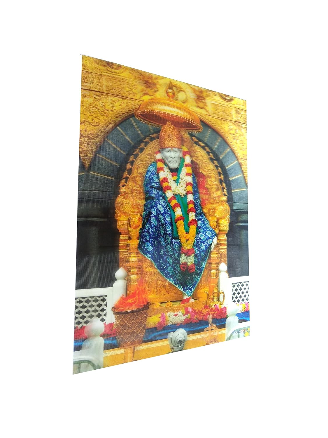 SHINDE EXPORTS Saibaba 3D Photo Poster with Amazing Embossing Effect 8x11 inches