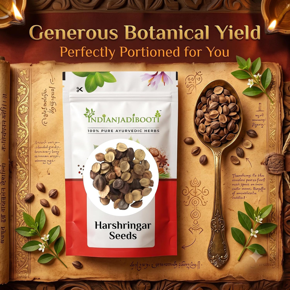 IndianJadiBooti Edible Harshringar Seeds (Nyctanthes arbor-tristis) | 100 Grams Pack
