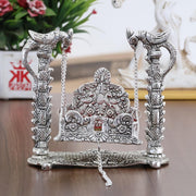 KridayKraft Metal Swing Laddu Gopal Jhula,Krishna Hindola Palana,Decorative Laddu Gopal for Temple Pooja,Showpiece Figurines,Religious Idol Gift Article.