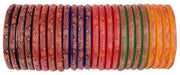 NMII Multicolour Glass Kada Set For Women and Girls with Sleek Finish & Abstract Design | Glass Bangles For Women | Kada For Girls Daily/Party/Office | Fashion Jewellery