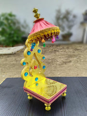 SHINDE EXPORTS Wooden Singhasan Throne for god laddu Gopal Lord Thakur Pooja (8 inches)
