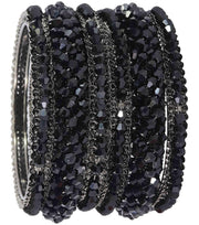 NMII Stylish Pearls Alloy Metal Kada Bangles Set For Women and Girls | Fancy Metal Bangles | Trendy Design Bangles For Girls | Wedding, Party, Shadi Fashion Jewellery-Set of 6 Bangles