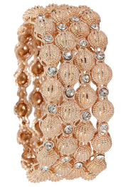 NMII Metal with Zircon Gemstone Kada Set For Women and Girls