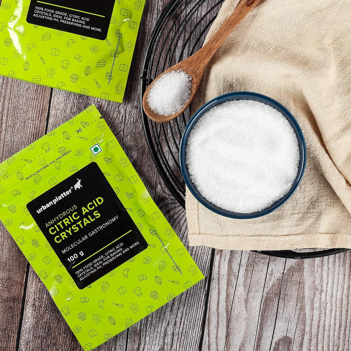 urban platter Pure Citric Acid Crystals Powder, 100 Grams