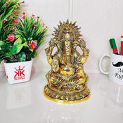 KridayKraft Ganesha Metal Statue,for Temple Pooja,Ganesha Idol Murti Decorative Your Home,Office & Religious Gift Article,Ganpati ji Sculpture Sowpiece Figurine...