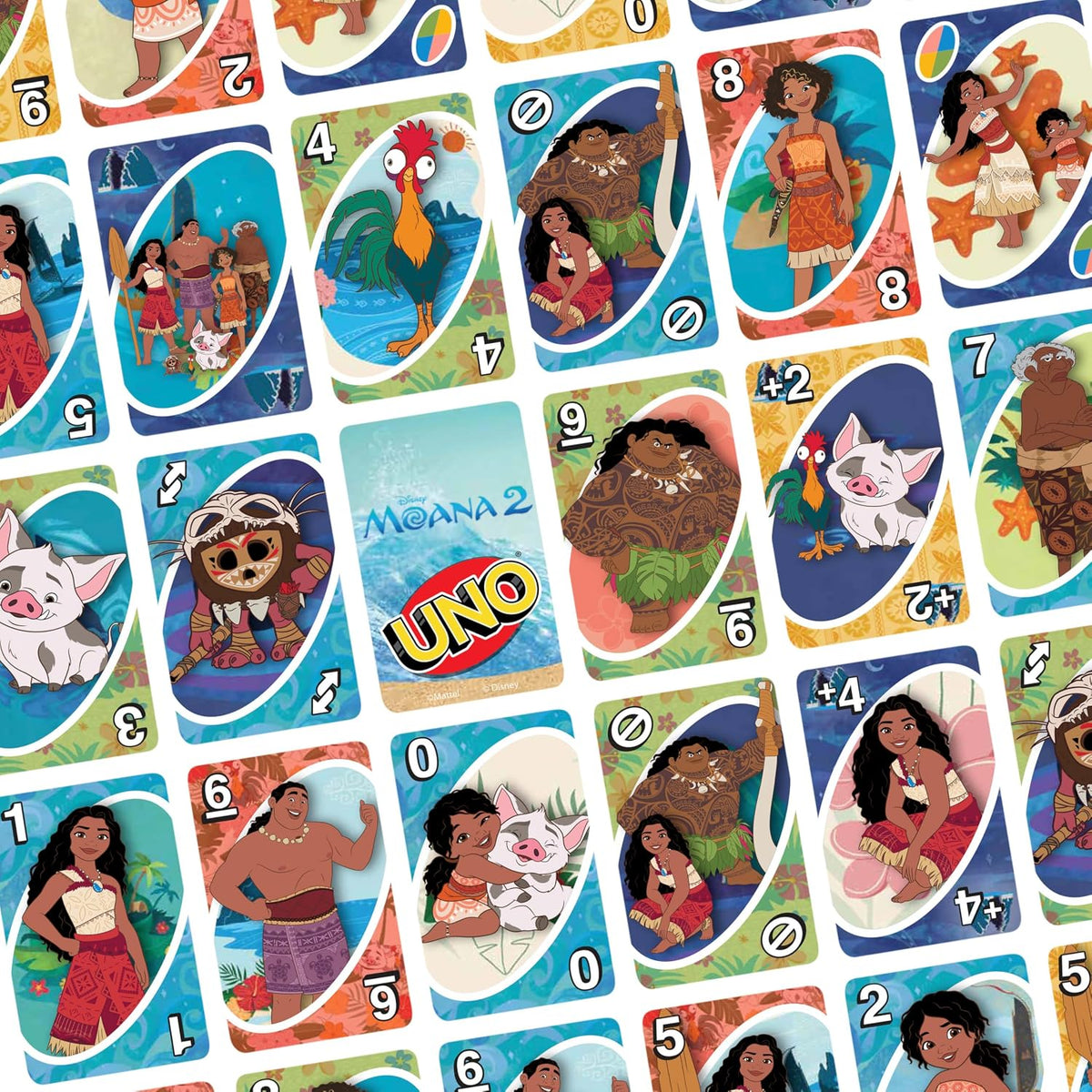 Mattel Games UNO Moana 2 Card Game, Ages 7+, 2-10 Players
