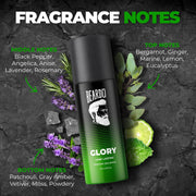 BEARDO PERFUME DEO SPRAY - Glory, 150ml | Get compliments with Long lasting Fougere, Aromatic Deodorant Brand | Gift for men | Gift For Friends