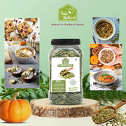 Yaa Natural Raw Pumpkin & Sunflower & FlaxSeeds - AAA Grade Seeds for Eating Source of Antioxidants Zinc & Iron & Dietary Fibre | Rich in Protein (