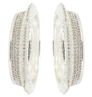 NMII Alloy Metal Gold Plated Bangles Set For Women & Girls Studded Zircon Stone | Stylish Diamond Bangles | Women's bangles | Metal Bangles- (Pack of 2)
