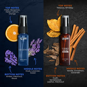 Beardo Legendary 7 Assorted Perfume Gift Set for Men 7X8ml with Long Lasting Fragrances | Travel Pack with Mariner Whisky Smoke Dark Side God Father Tsunami & Black Musk | Rakhi Gift for Brother | Gift for boyfriend | Gift for Men | Gift for Brother