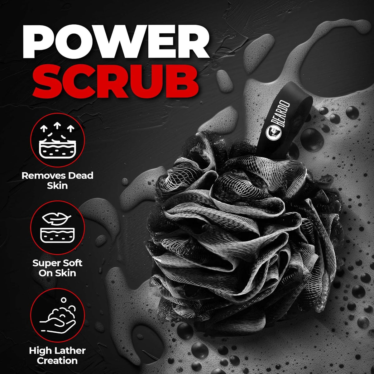 Beardo Silicone Body Scrubber, Loofah & Scalp Massager for Men | Cleanses, Exfoliates & Removes Dead Skin | Super Soft Silicone Bristles for Both Body and Hair | Soft Bristles for Skin & Scalp Cleansing - Set of 3