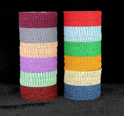 NMII Metal Colourful Bangles For Women & Girls with Glitter Zari Polka Dots | 12 Colour Bangles Combo | Simple Plain Matte Finish | Bangles For Daily use, Wedding, Party, Function- Set of 144