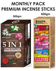 Parag Fragrances Rose & Mogra Dhoop Sticks / 200gm Combo Pack / गुलाब और मोगरा धूपबत्ती / Made with Natural Rose & Mogra Powders / गुलाब और मोगरा धूपस्टिक्स जार