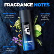 Beardo Power, Lust & Glory Perfume Body Spray (Set of 3) Get compliments with Long lasting Fougere, Aromatic Deodorant Brand | Christmas gift for men | Gift For Friends | Gift for Men