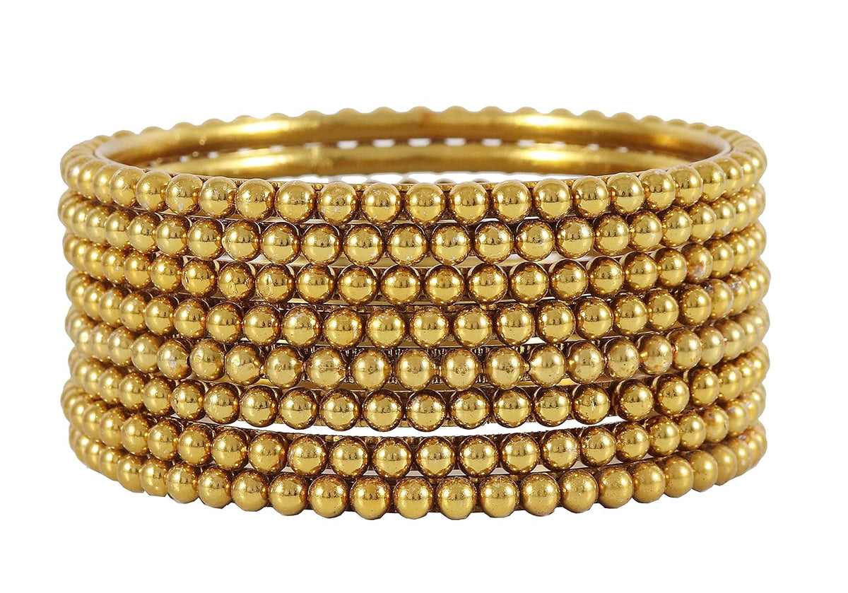 NMII Non-Precious Metal Base Metal and Linked With Ball Chain Glossy Finished Kada Set For Women and Girls