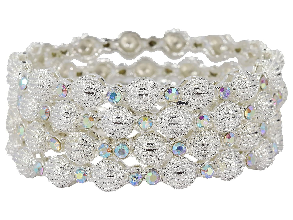 NMII Metal with Zircon Gemstone Kada Set For Women and Girls