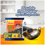 Gala Super Scrub Set – Made of Steel – Black – Pack of 6