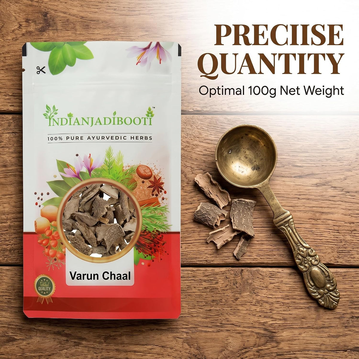 IndianJadiBooti Varun Chaal (Crataeva Nurvala) | Supports Urinary and Kidney Health | 100 Grams | Pack Of 2