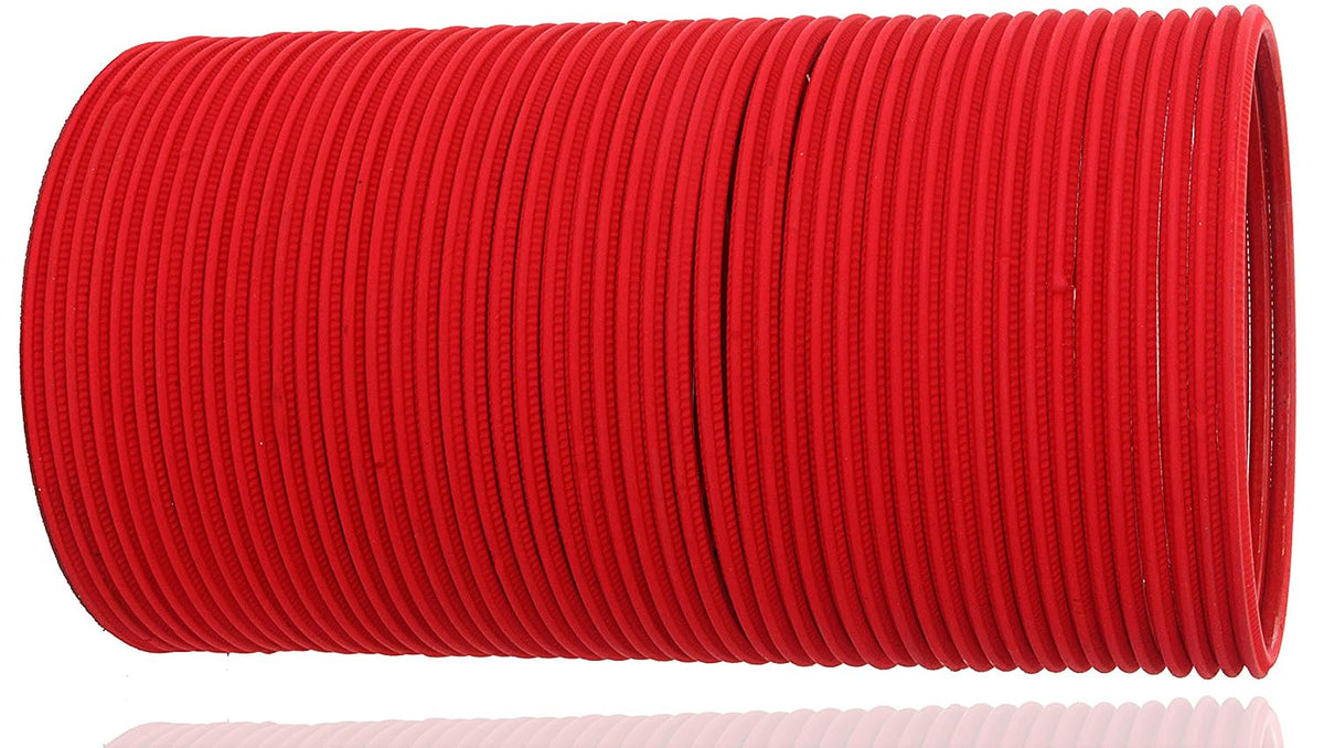 NMII Non-Precious Metal with Base Metal and Zig Zag Pattern Matte Finished Traditional Bangle Set For Women and Girls