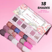 INSIGHT Garden of Love Eyeshadow Palette | 18 Pigmented Shades with Metallic, Shimmer & Multi-Finish Colors | Long-Lasting, Blendable Eye Makeup for Day or Night | 40g