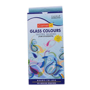 Camel Fabrica Acrylic Ultra Pearl And Metallic Colour Set - Pack Of 20 (White) Water Based Glass Color - 10Ml Each, 6 Shades