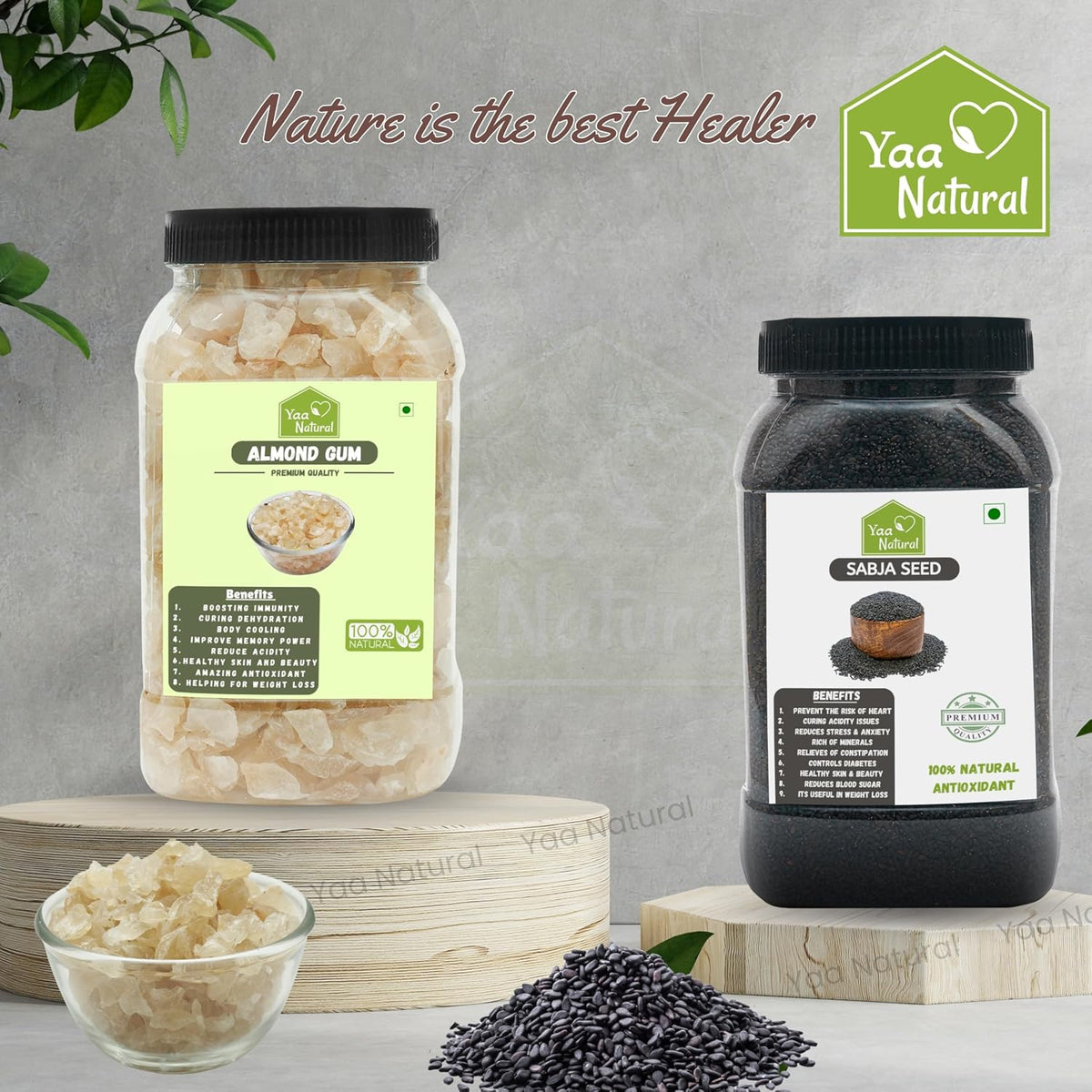 Yaa Natural Raw Chai seed Rich Omega-3, Protein in Calcium & Fiber,and Antioxidant & Weight Management 100% Natural Quality (
