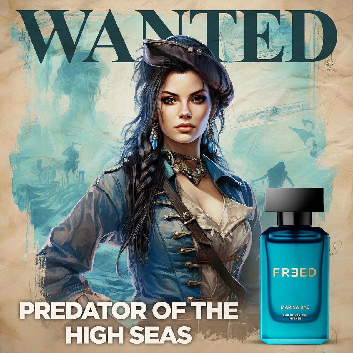 BEARDO Mariner Perfume & FREED Marina Bae Perfume Edp Set Of 2 | For Unisex | Gift For Couple | Wedding Gift For Couples | Gift For Men | Gift For Friends