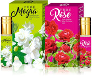 Parag Fragrances, 6ml Liquid Attars For Unisex (Rose & Mogra)