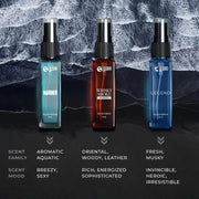 Beardo Legendary 7 Assorted Perfume Gift Set for Men 7X8ml with Long Lasting Fragrances | Travel Pack with Mariner Whisky Smoke Dark Side God Father Tsunami & Black Musk | Rakhi Gift for Brother | Gift for boyfriend | Gift for Men | Gift for Brother