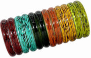NMII Beautiful Matte Finish Transparent Multicolor Glass Kada for Women & Girls on Different Occasions