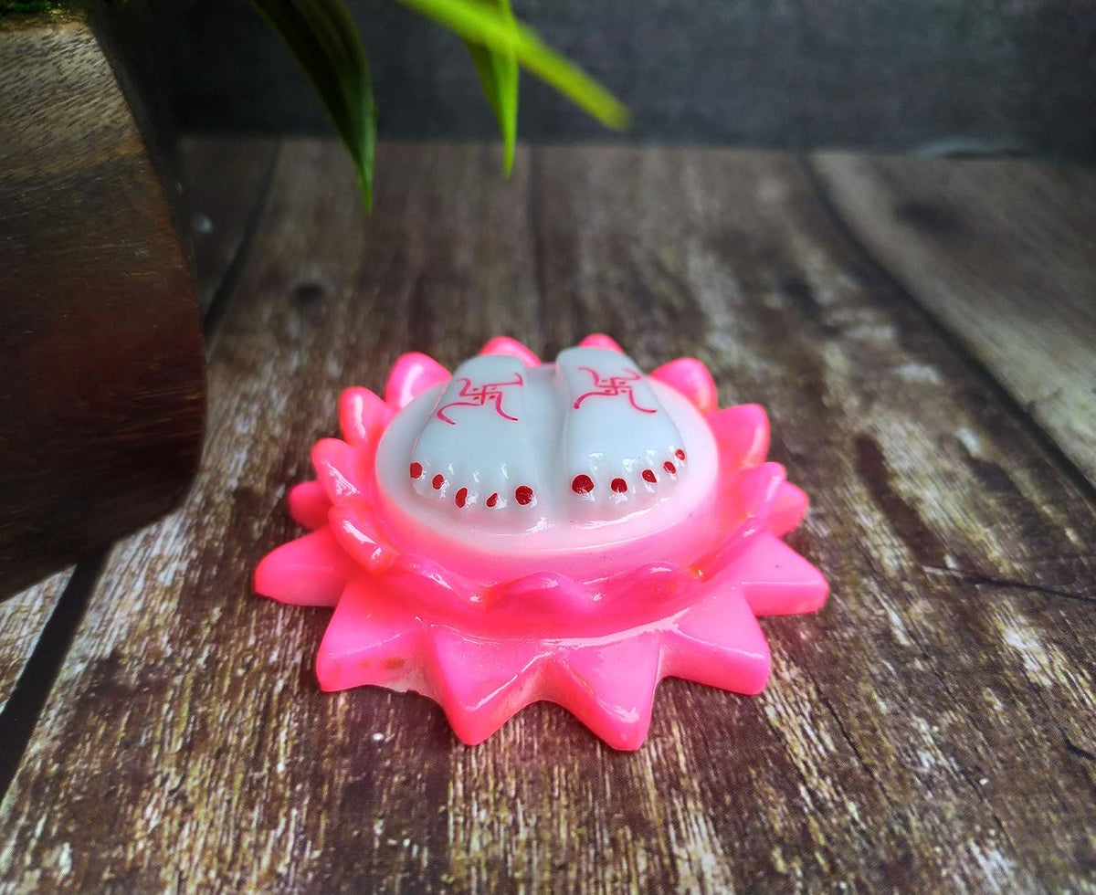SHINDE EXPORTS charan paduka/laxmi charan paduka/Lakshmi charan paduka/charan paduka Marble 6 cm