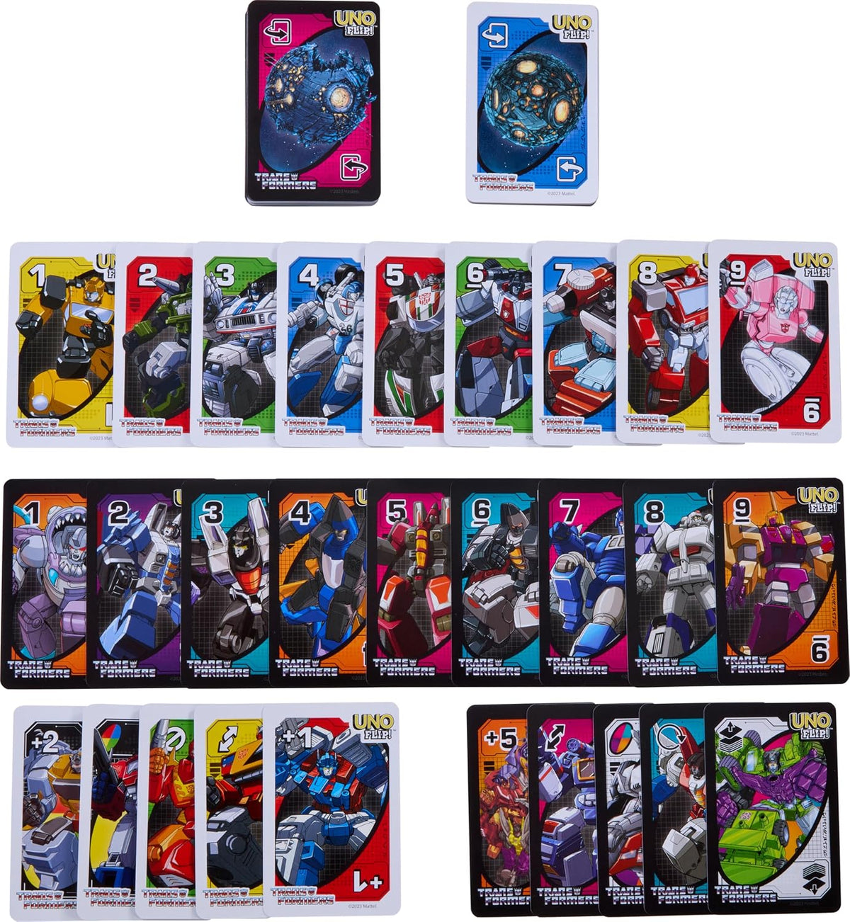 Mattel Games UNO Flip! Transformers