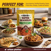 Urban Platter Soya Granules, 300g (53% Plant Protein | Made from Defatted Soy Flour | Fiber Rich Soya Mince)