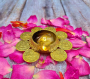 SHINDE EXPORTS ShGodess Laxmi/Lakshmi Brass Diya deepam lamp for puja/Pooja Worship. (Design 2)
