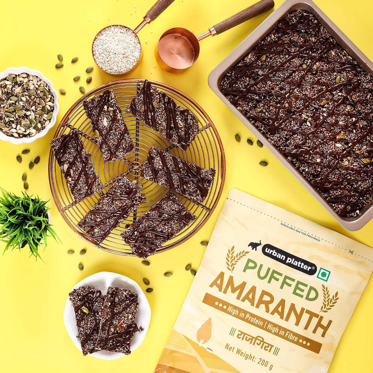 Urban Platter Puffed Amaranth, 200g (Rajgira | High in Protein & Fibre | Healthy Puffed Snack | Gluten-Free)