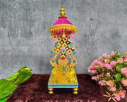 SHINDE EXPORTS Wooden Singhasan Throne for god laddu Gopal Lord Thakur Pooja (8 inches)