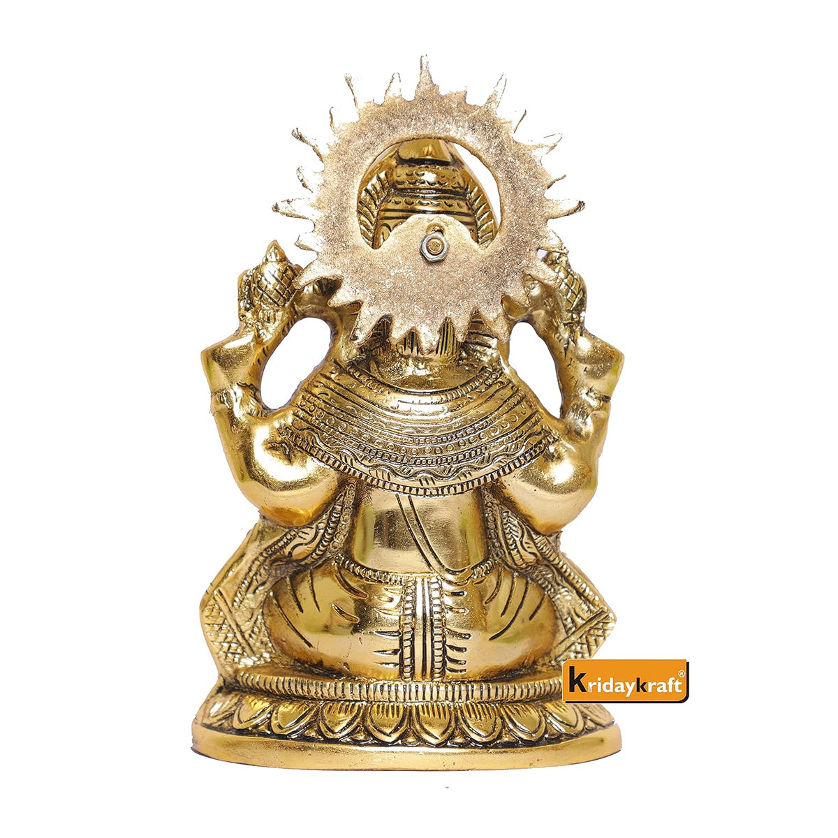 KridayKraft Ganesha Metal Statue,for Temple Pooja,Ganesha Idol Murti Decorative Your Home,Office & Religious Gift Article,Ganpati ji Sculpture Sowpiece Figurine...