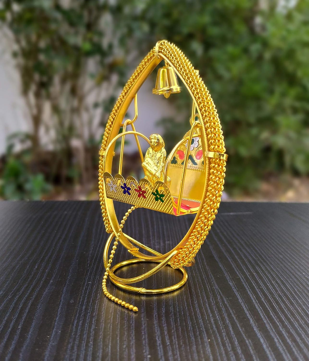 SHINDE EXPORTS Shirdi Sai Baba jhula for car Dashboard Home and Gifting (lamp Shape jhula)