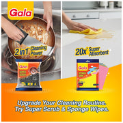 Gala Stainless Steel Scrubber - 1 Piece for Kitchen Utensils Cleaning